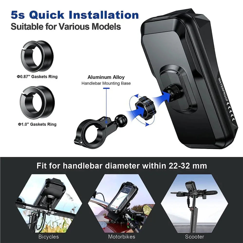 Waterproof Bike Bicycle Phone Case Holder