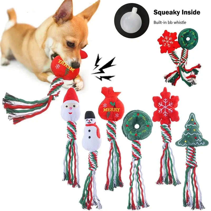 Christmas Squeaky Chew Toys